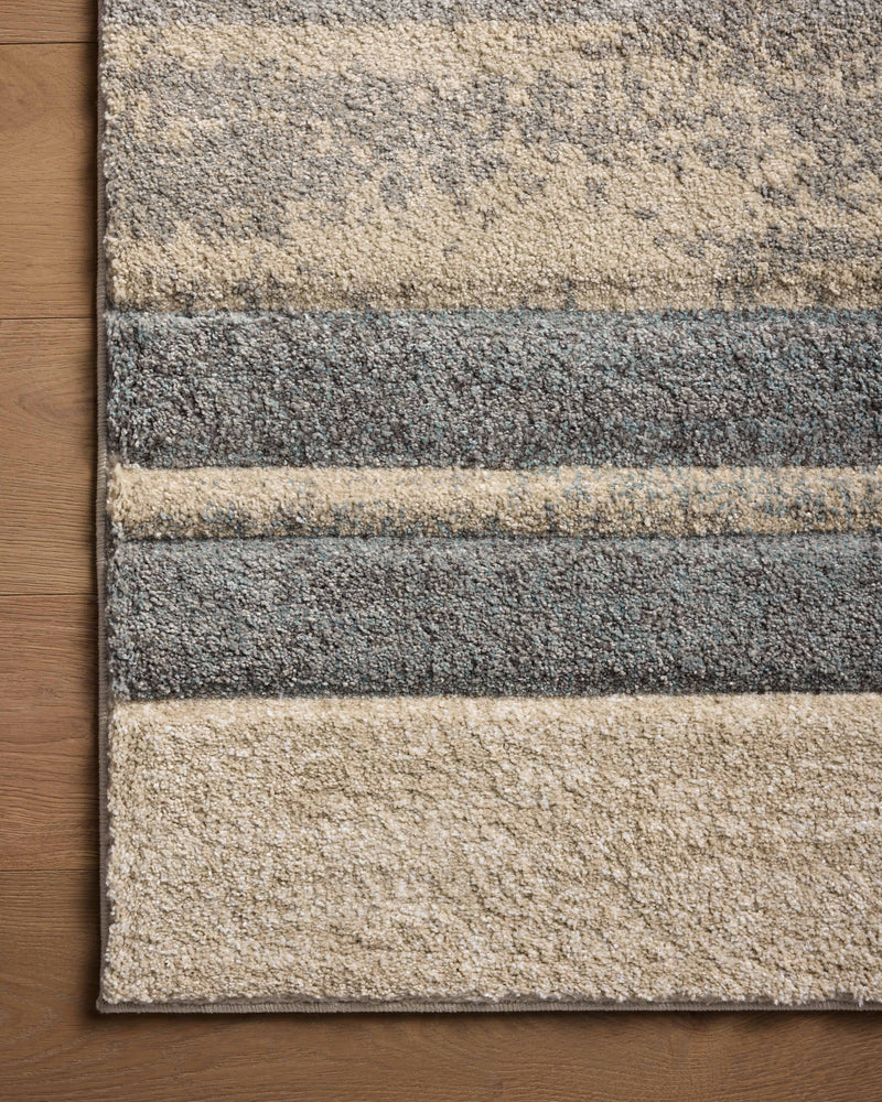 Loloi Silas Slate / Sand 2'-7" x 4' Accent Rug Gray Accent Power-Loomed Polypropylene