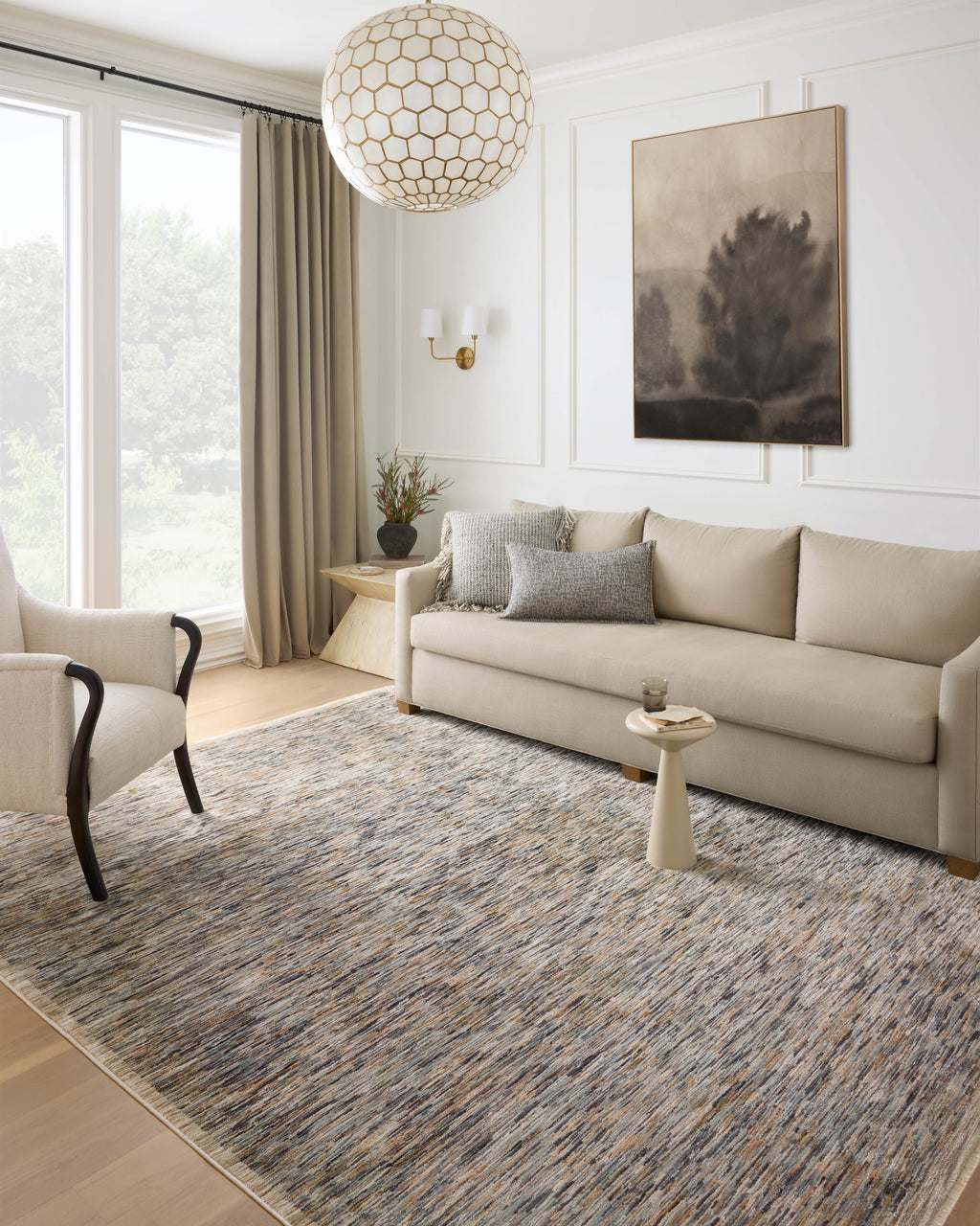 Loloi Soho Multi / Sand 2'-3" x 3'-10" Accent Rug Multi Accent Power-Loomed Polyester