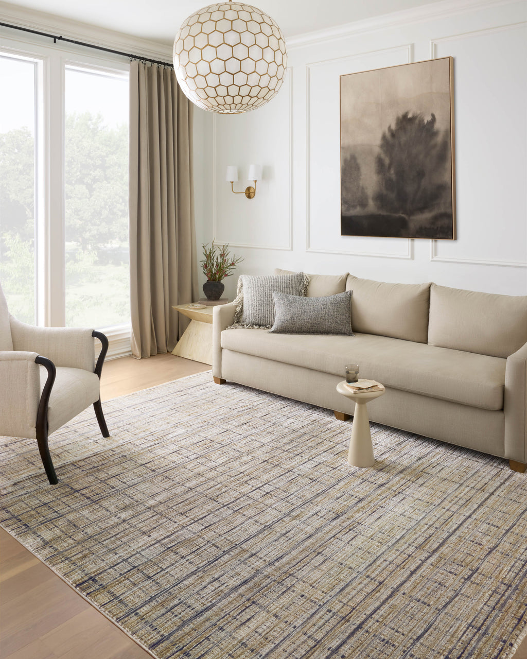 Loloi Soho Pebble / Charcoal 2'-3" x 3'-10" Accent Rug Beige Accent Power-Loomed Polyester