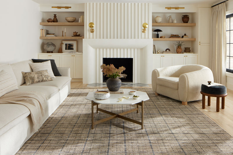 Loloi Soho Pebble / Charcoal 2'-3" x 3'-10" Accent Rug Beige Accent Power-Loomed Polyester