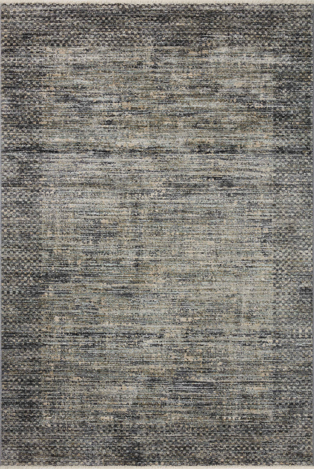 Loloi Soho Multi / Slate 2'-3" x 3'-10" Accent Rug Multi Accent Power-Loomed Polyester