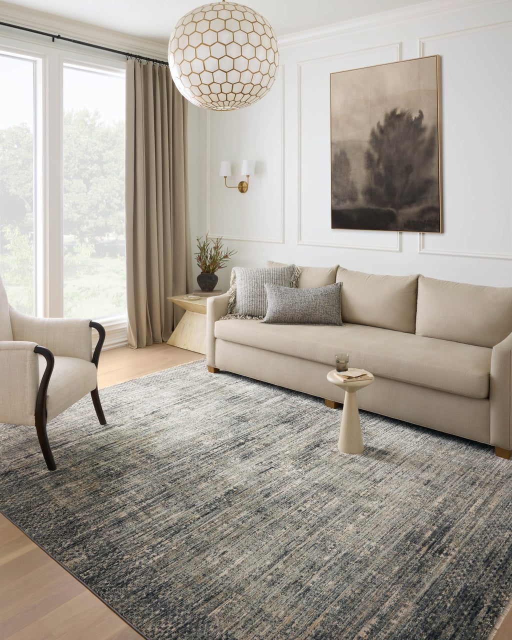 Loloi Soho Multi / Slate 2'-3" x 3'-10" Accent Rug Multi Accent Power-Loomed Polyester