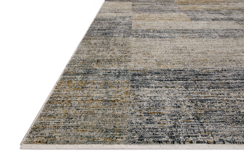 Loloi Soho Grey / Gold 2'-3" x 3'-10" Accent Rug Gray Accent Power-Loomed Polyester