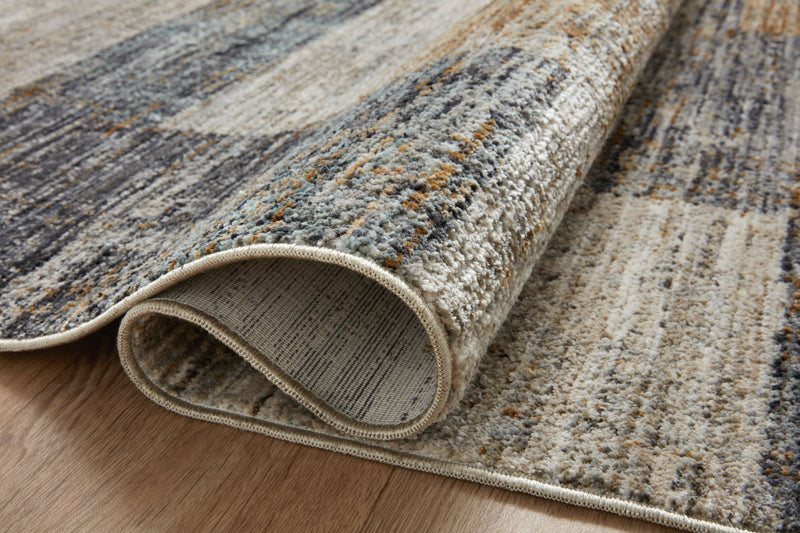Loloi Soho Grey / Gold 2'-3" x 3'-10" Accent Rug Gray Accent Power-Loomed Polyester