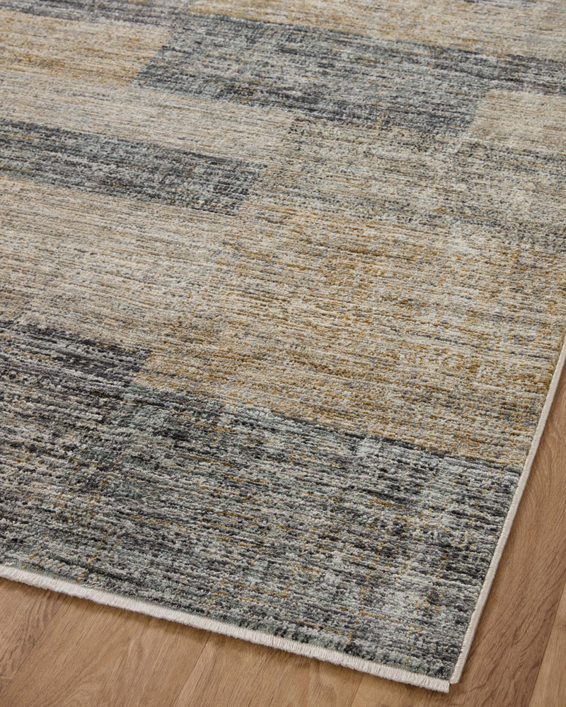 Loloi Soho Grey / Gold 2'-3" x 3'-10" Accent Rug Gray Accent Power-Loomed Polyester