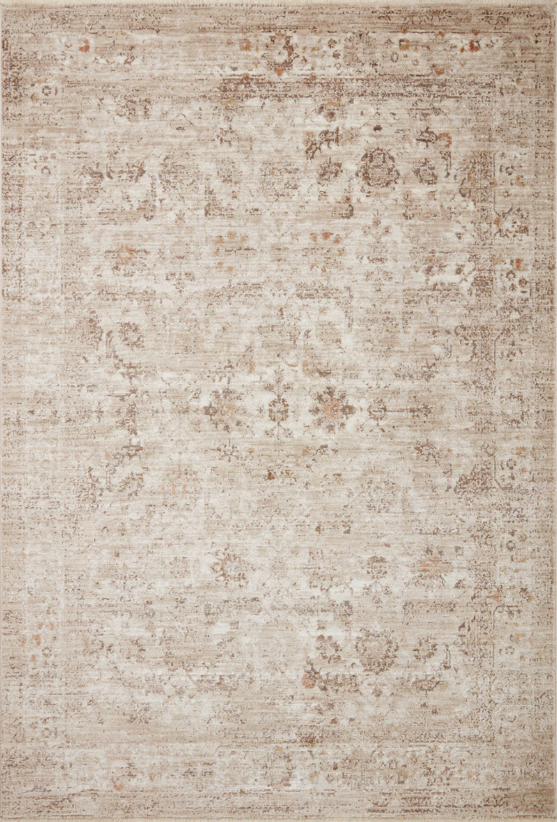Sonnet Collection Rug in Sand / Taupe Beige sample Power-Loomed Polypropylene/Polyester