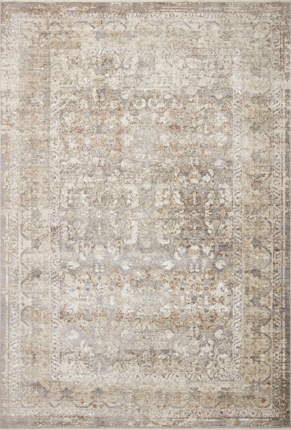 Sonnet Collection Rug in Grey / Sage Gray sample Power-Loomed Polypropylene/Polyester