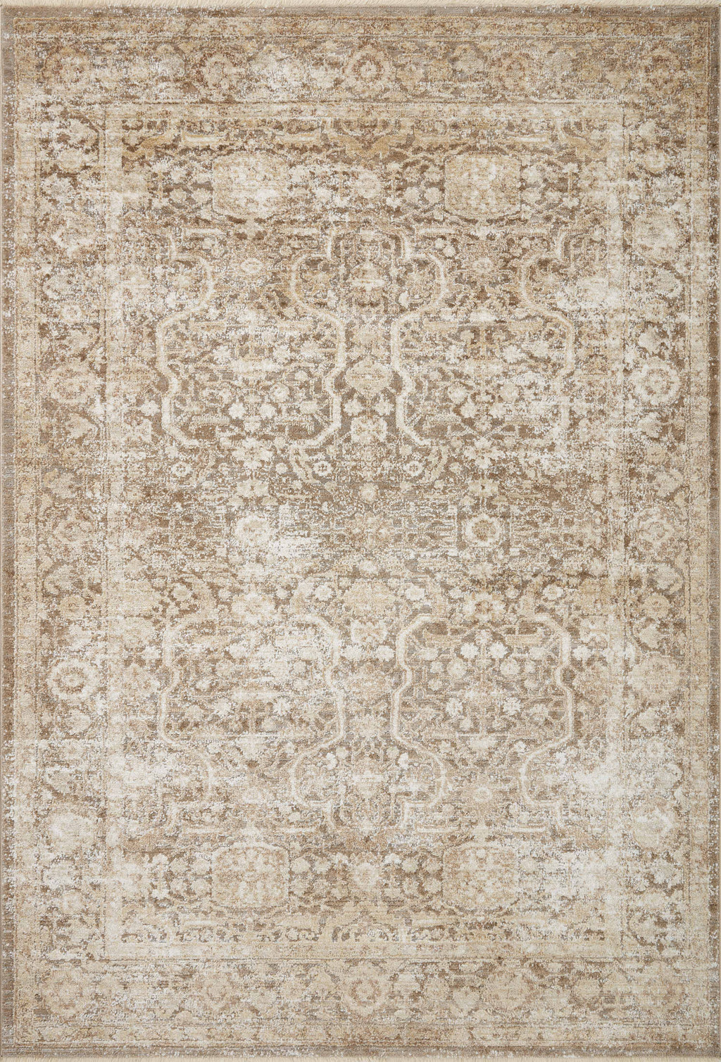 Sonnet Collection Rug in Mocha / Tan Brown sample Power-Loomed Polypropylene/Polyester