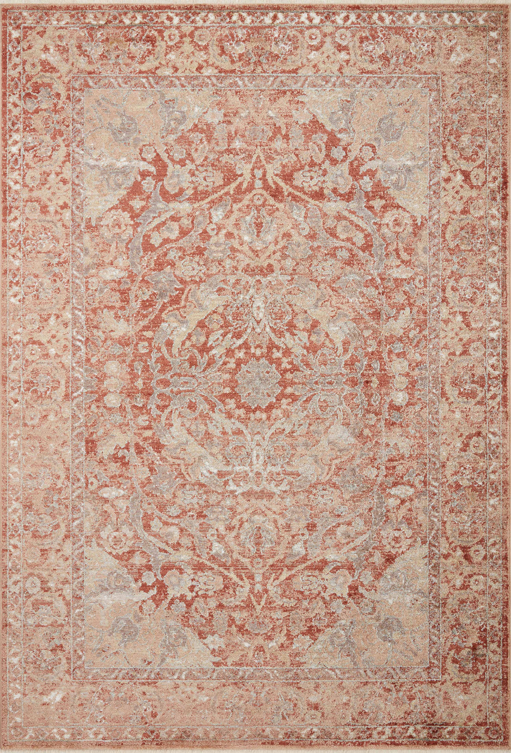 Sonnet Collection Rug in Spice / Multi Red sample Power-Loomed Polypropylene/Polyester