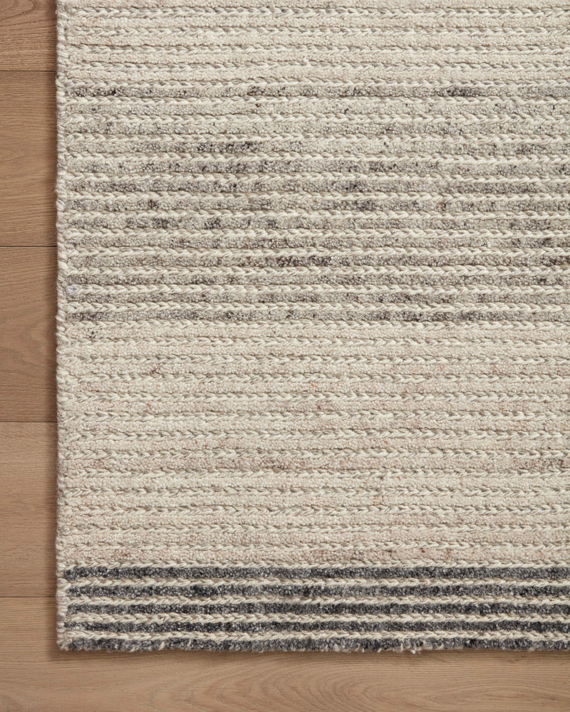 Loloi Stiles Dove / Ink 2'-3" x 3'-9" Accent Rug Brown Accent Hand-Tufted Wool