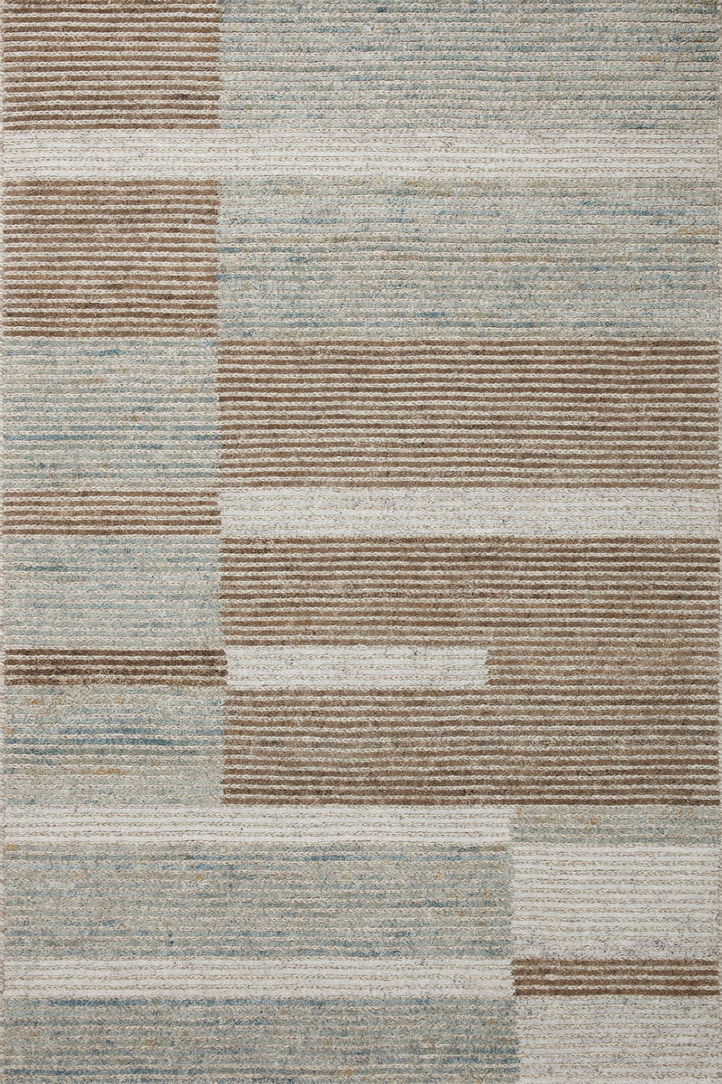 Loloi Stiles Tobacco / Lagoon 2'-3" x 3'-9" Accent Rug Beige Accent Hand-Tufted Wool