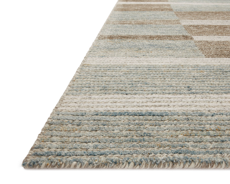 Loloi Stiles Tobacco / Lagoon 2'-3" x 3'-9" Accent Rug Beige Accent Hand-Tufted Wool