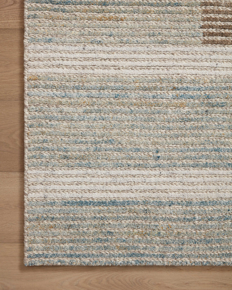 Loloi Stiles Tobacco / Lagoon 2'-3" x 3'-9" Accent Rug Beige Accent Hand-Tufted Wool