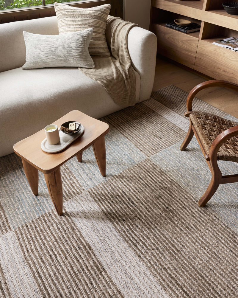 Loloi Stiles Tobacco / Lagoon 2'-3" x 3'-9" Accent Rug Beige Accent Hand-Tufted Wool