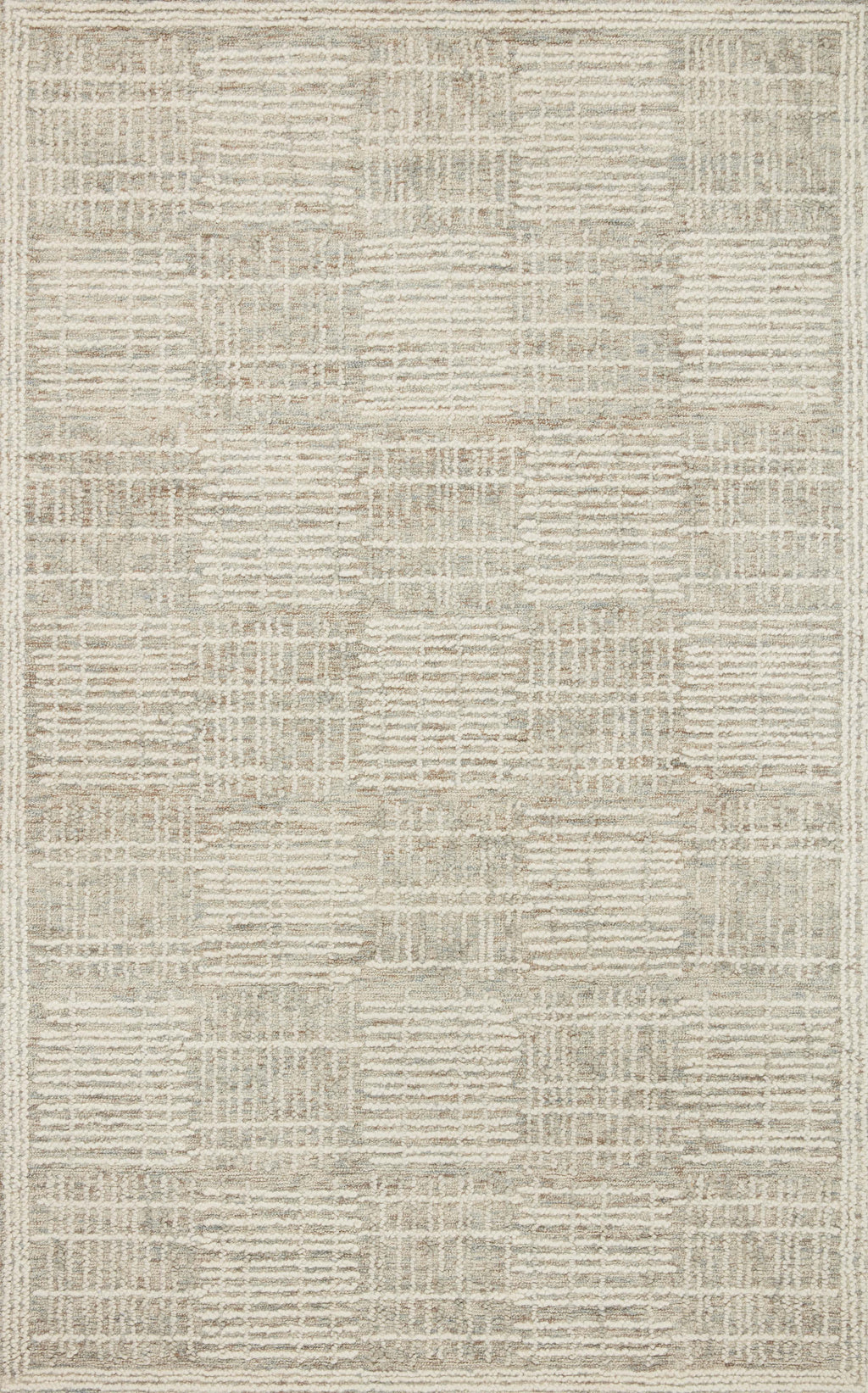 Loloi Tallulah Mist / Ivory 2'-0" x 5'-0" Accent Rug Beige Accent Hand-Tufted Wool