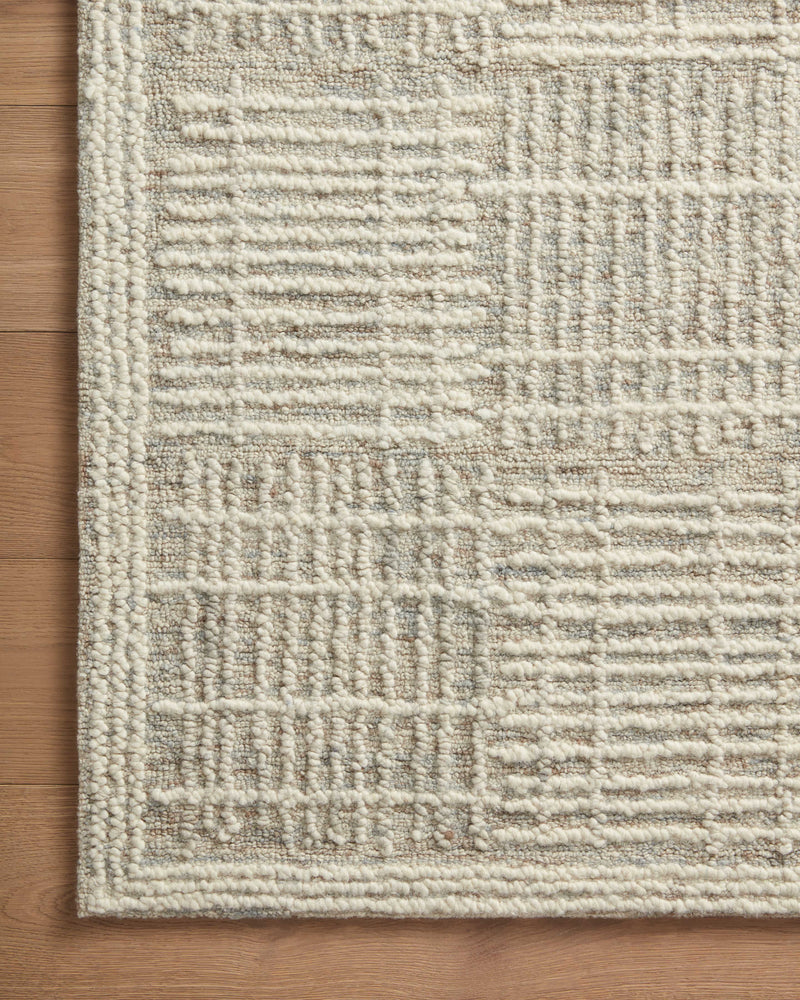 Loloi Tallulah Mist / Ivory 2'-0" x 5'-0" Accent Rug Beige Accent Hand-Tufted Wool