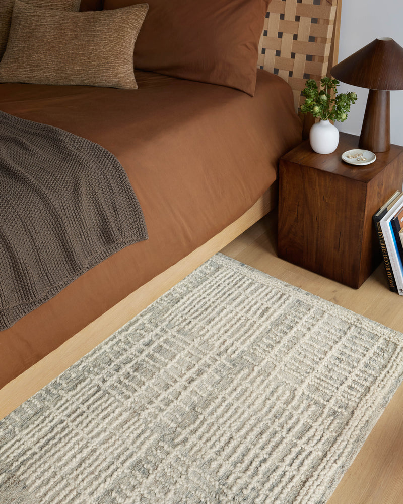 Loloi Tallulah Mist / Ivory 2'-0" x 5'-0" Accent Rug Beige Accent Hand-Tufted Wool