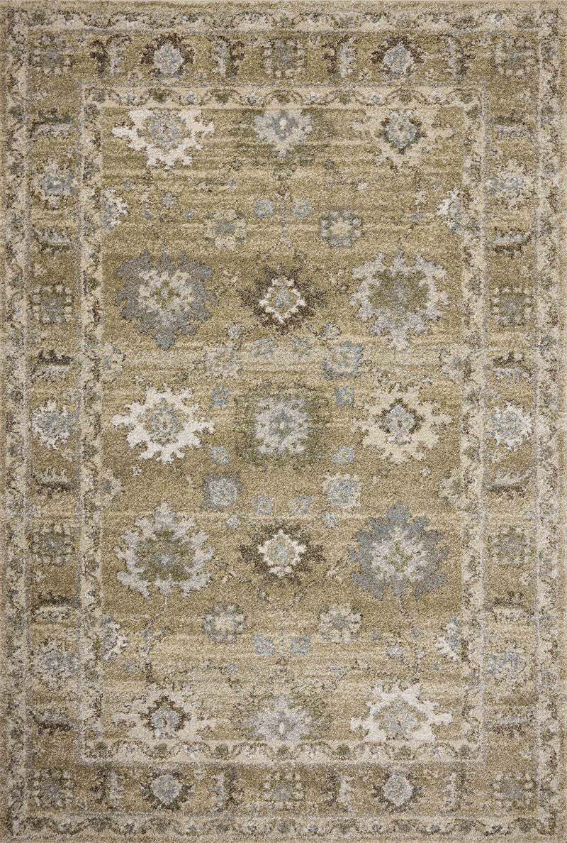 Loloi Tamryn Sage / Stone 2'-7" x 4' Accent Rug Green Accent Power-Loomed Polypropylene