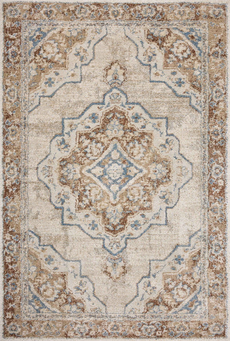 Loloi Tamryn Natural / Multi 2'-7" x 4' Accent Rug Beige Accent Power-Loomed Polypropylene