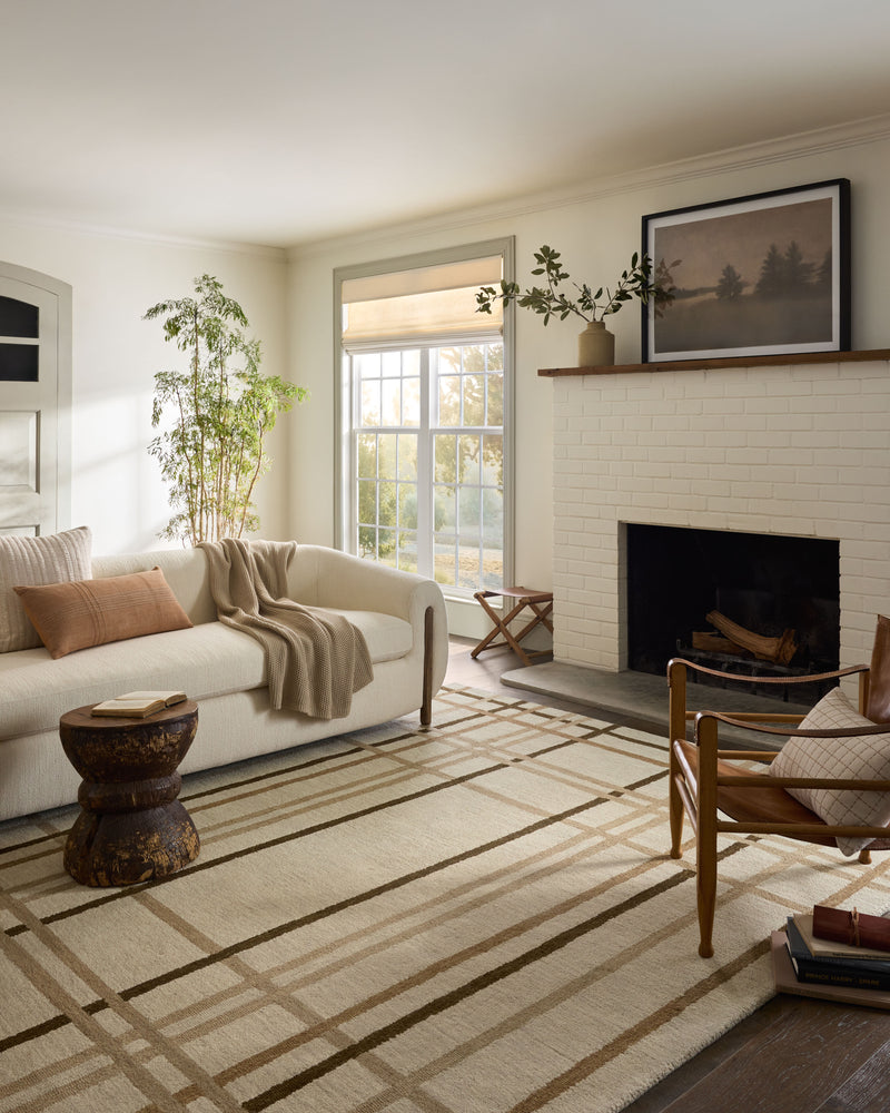 Magnolia Home by Joanna Gaines x Loloi Waylon Rug in Natural / Bark Beige Accent Hand-Tufted Wool