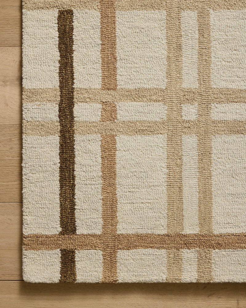 Magnolia Home by Joanna Gaines x Loloi Waylon Rug in Natural / Bark Beige Accent Hand-Tufted Wool