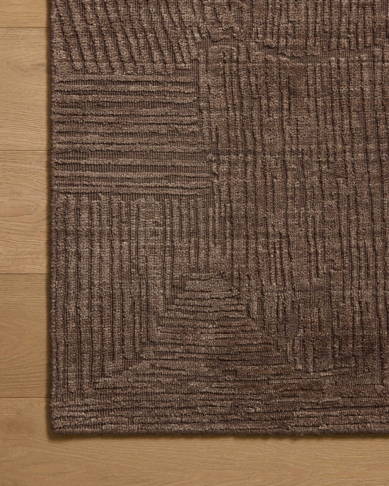 Loloi Woods Bark 18" x 18" Sample Rug Beige sample Hand-Woven Rayon/Wool