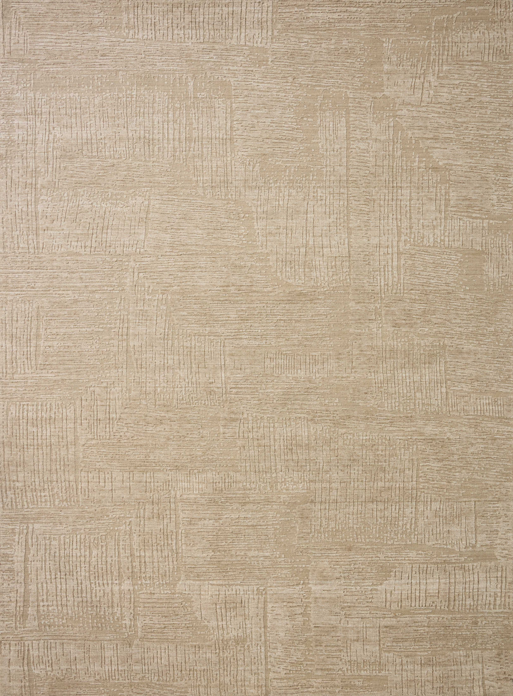 Loloi Woods Oatmeal 18" x 18" Sample Rug Beige sample Hand-Woven Rayon/Wool