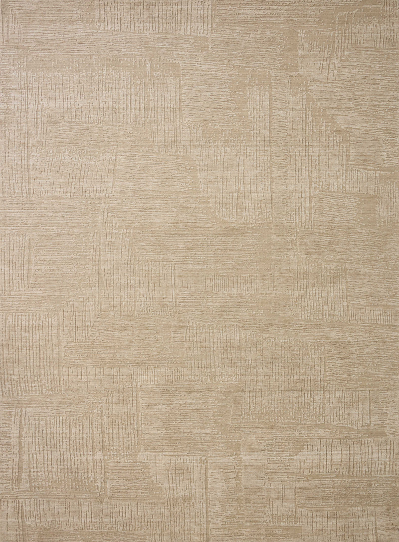 Loloi Woods Oatmeal 18" x 18" Sample Rug Beige sample Hand-Woven Rayon/Wool
