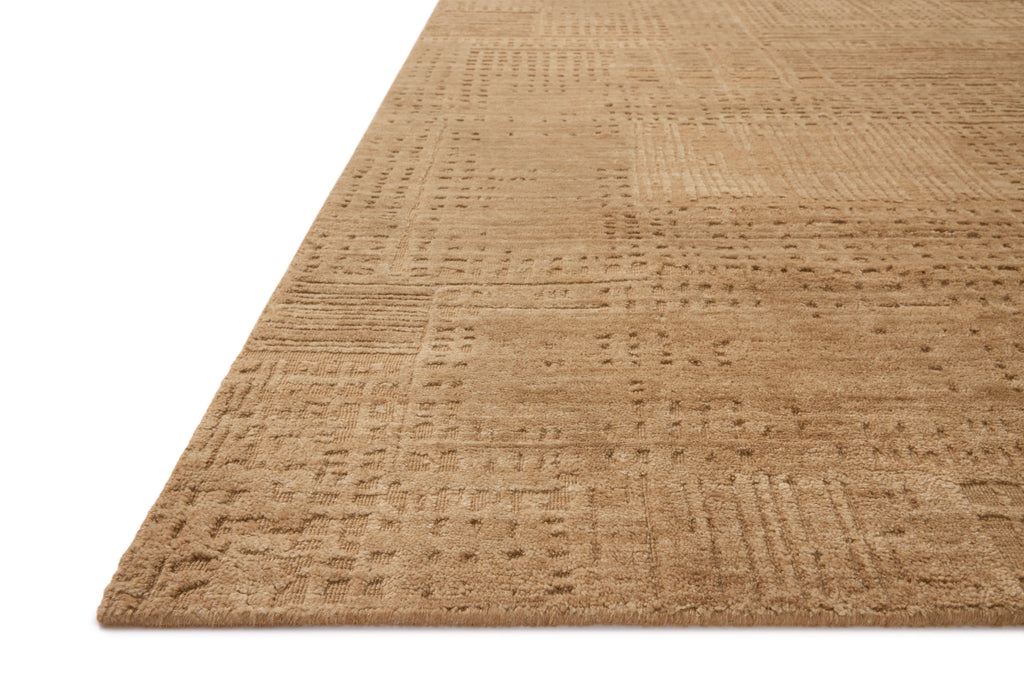 Loloi Woods Sand 18" x 18" Sample Rug Beige sample Hand-Woven Rayon/Wool