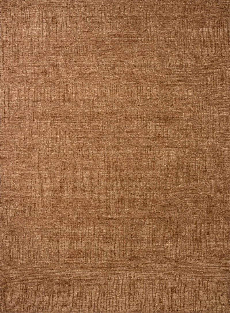 Loloi Woods Camel 18" x 18" Sample Rug Beige sample Hand-Woven Rayon/Wool