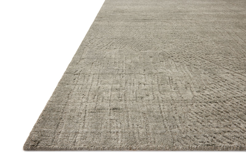 Loloi Woods Slate 18" x 18" Sample Rug Gray sample Hand-Woven Rayon/Wool