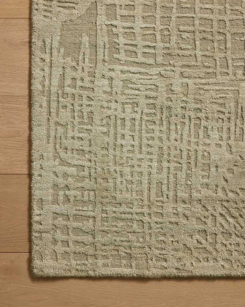 Loloi Woods Mint 18" x 18" Sample Rug Blue sample Hand-Woven Rayon/Wool