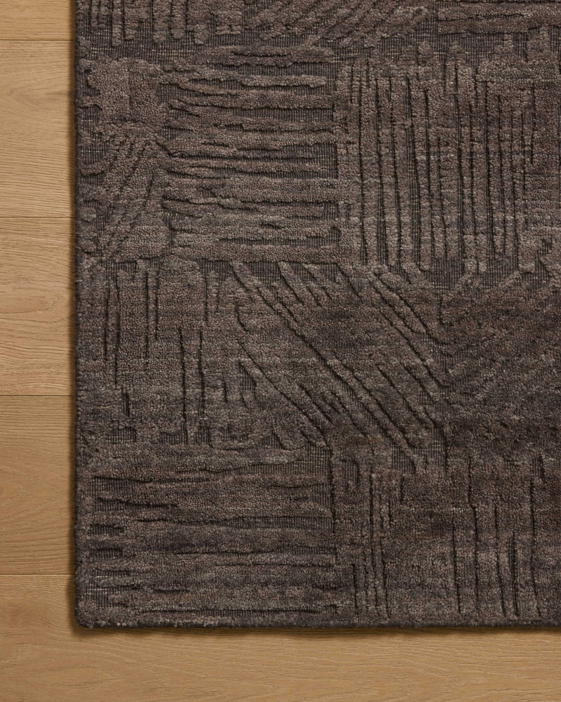 Loloi Woods Granite 18" x 18" Sample Rug Gray sample Hand-Woven Rayon/Wool
