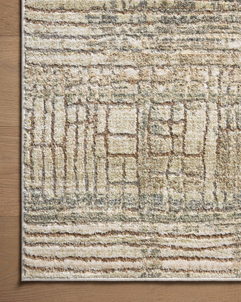 Loloi Wyatt Lagoon / Natural 2'-6" x 4'-0" Accent Rug Blue Accent Power-Loomed Polypropylene/Polyester
