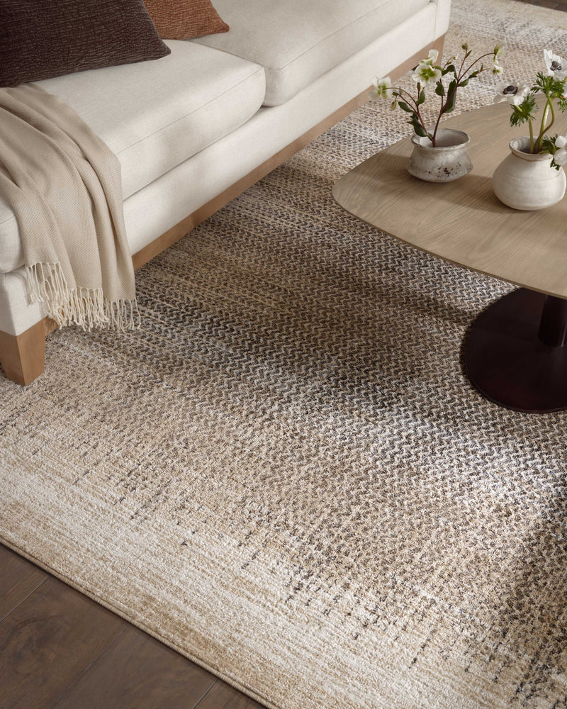 Loloi Wyatt Stone / Beige 2'-6" x 4'-0" Accent Rug Gray Accent Power-Loomed Polypropylene/Polyester