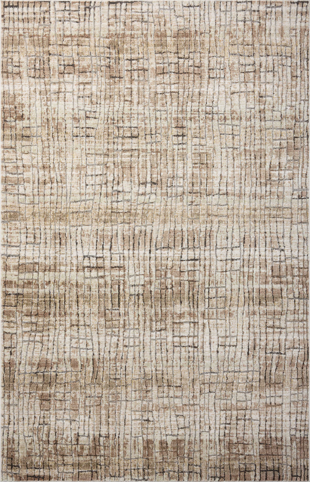 Loloi Wyatt Clay / Smoke 2'-6" x 4'-0" Accent Rug Yellow Accent Power-Loomed Polypropylene/Polyester