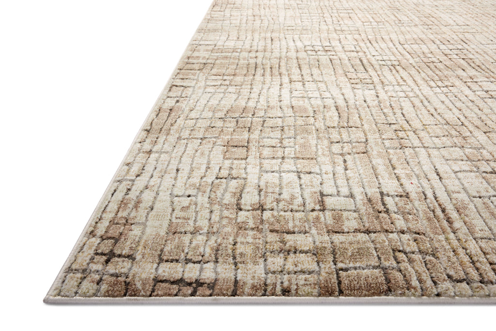Loloi Wyatt Clay / Smoke 2'-6" x 4'-0" Accent Rug Yellow Accent Power-Loomed Polypropylene/Polyester