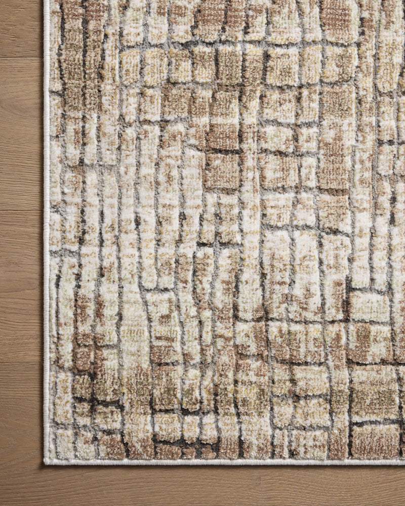 Loloi Wyatt Clay / Smoke 2'-6" x 4'-0" Accent Rug Yellow Accent Power-Loomed Polypropylene/Polyester