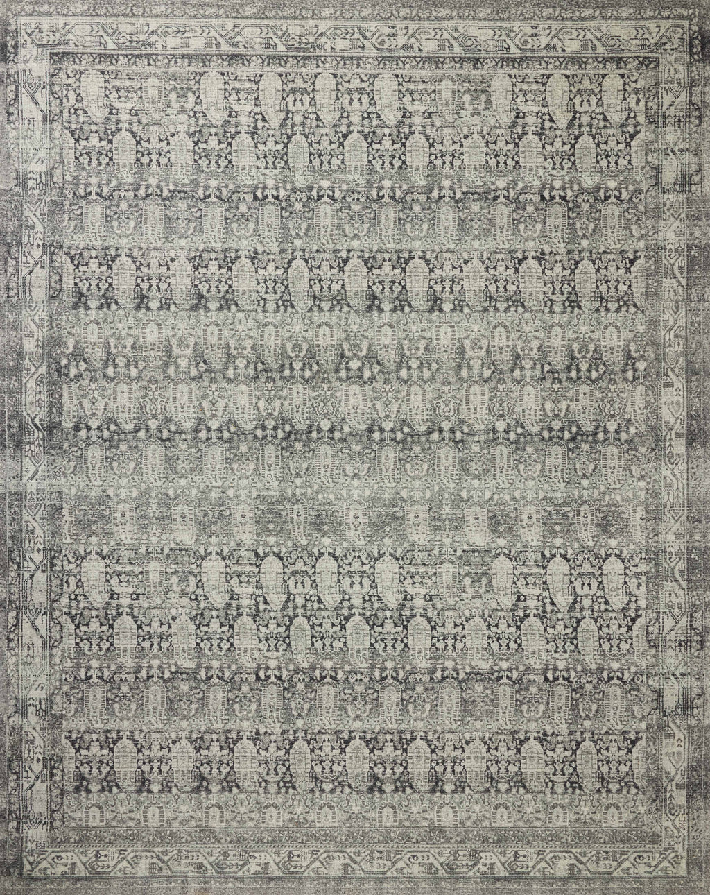 Magnolia Home by Joanna Gaines x Loloi Wimberly Rug in Granite / Cream Gray Accent Hand-Tufted Polyester