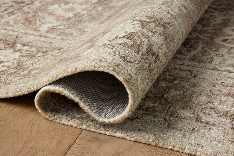 Magnolia Home by Joanna Gaines x Loloi Wimberly Rug in Bark / Ivory Beige Accent Hand-Tufted Polyester