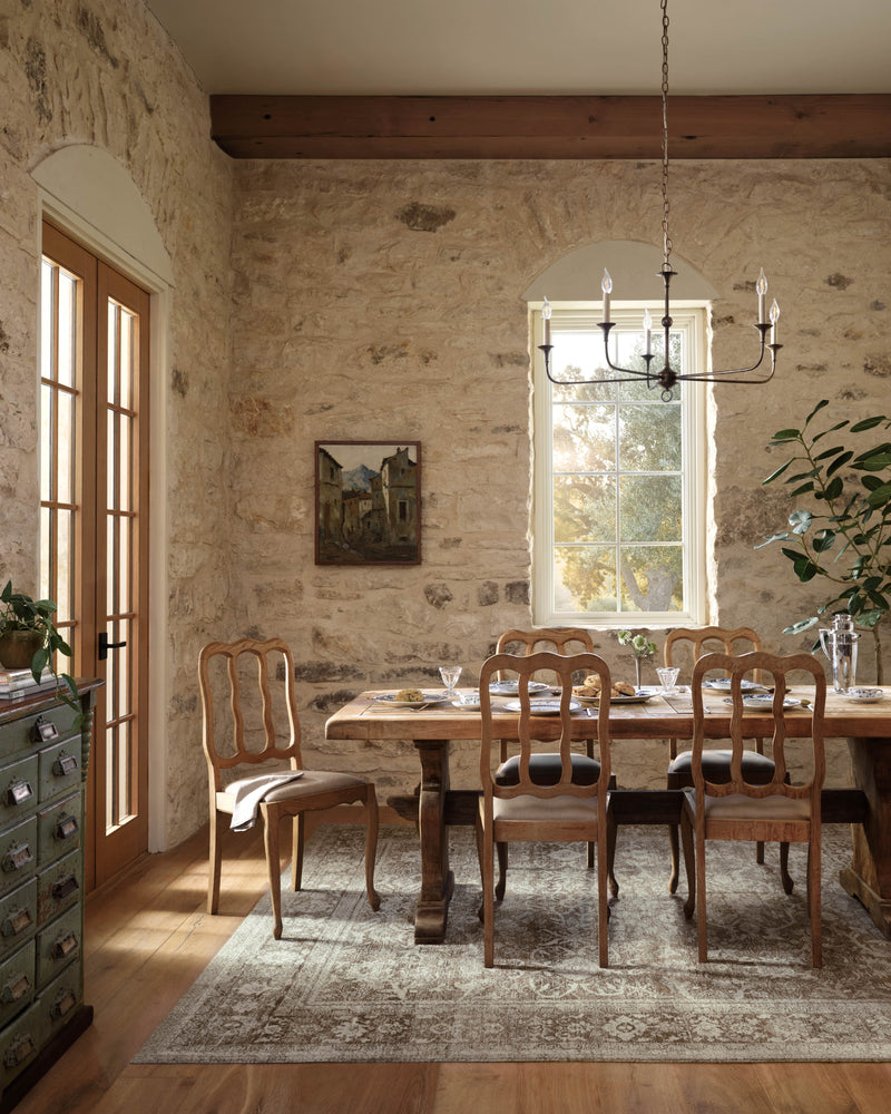 Magnolia Home by Joanna Gaines x Loloi Wimberly Rug in Bark / Ivory Beige Accent Hand-Tufted Polyester