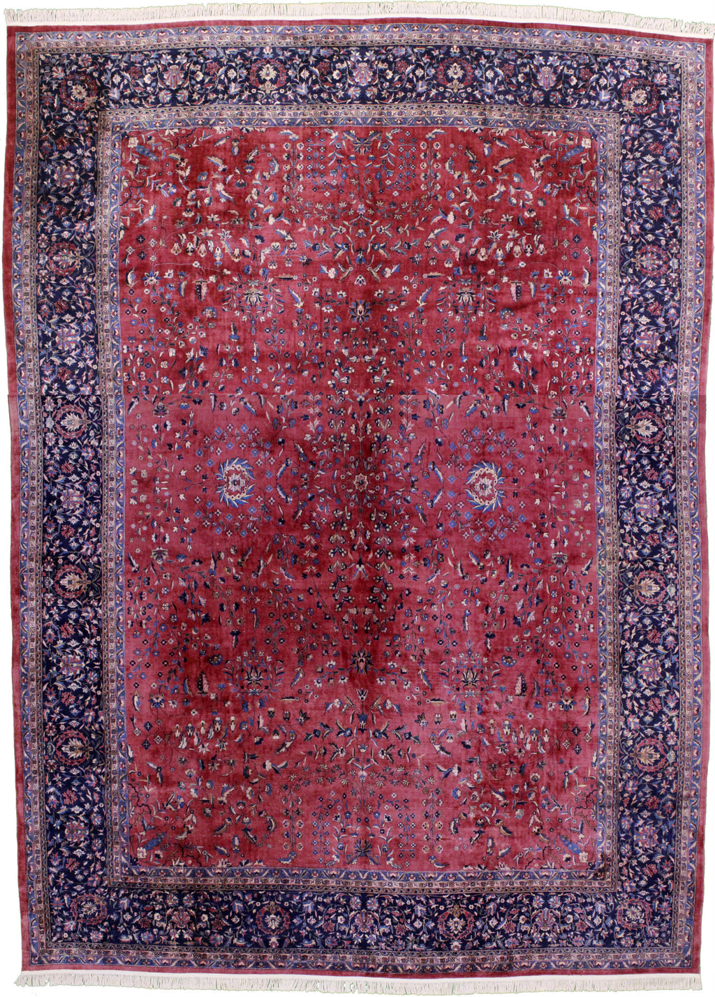 Parsi Luxury Wool Rug in Red Navy 15' x 20'-05"