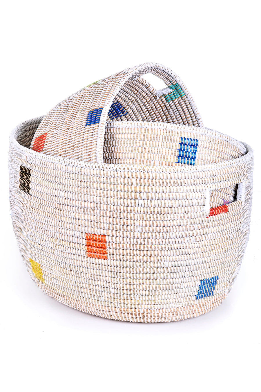 "Prismatic Pixels" Nesting Baskets (Set of Three)