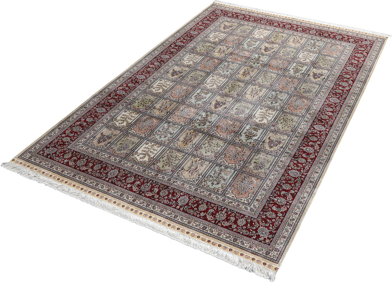 Seda Collection Pure Silk Hand-Knotted Rug 6'2''x9'3''