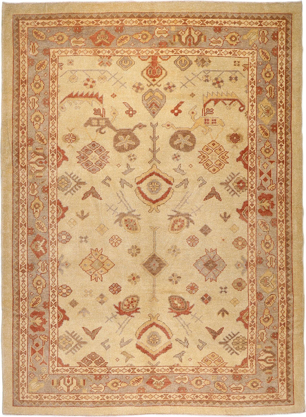 Ushak Wool Rug 6'7''x9'1''