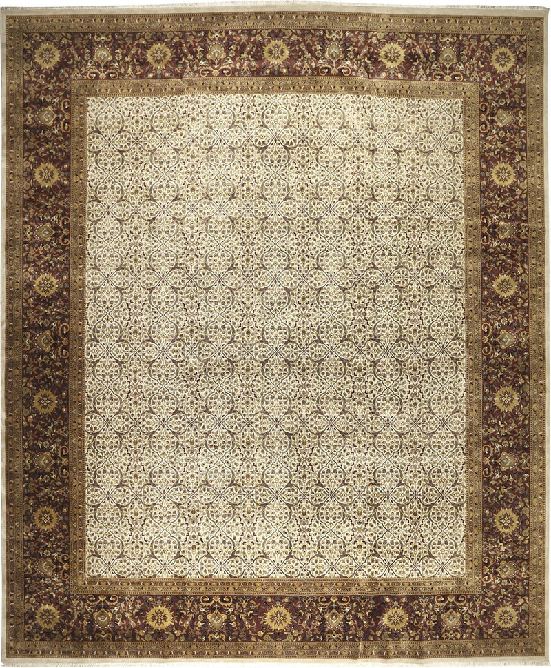 Farahan Collection Rug in Ivory/Rust 10'-1" x 13'-9"