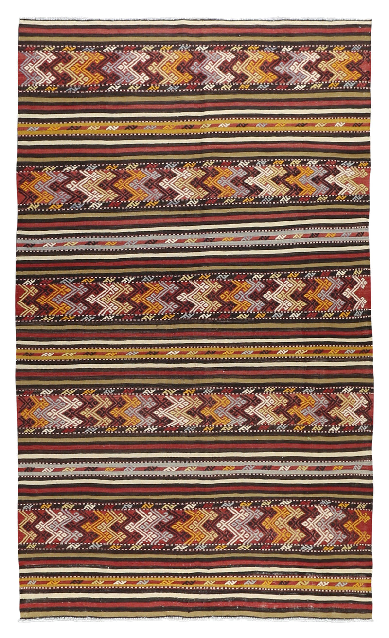 Vintage Kilim Wool Rug 5'2''x8'10''