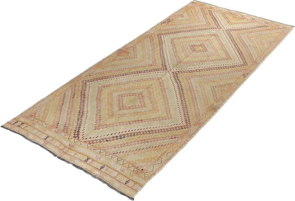 Vintage Kilim Wool Rug 5'3''x9'2''