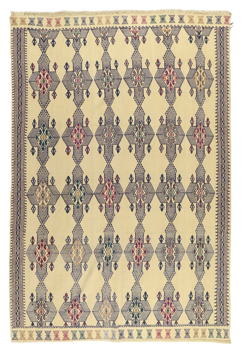 Vintage Kilim Wool Rug 5'4''x8'2''