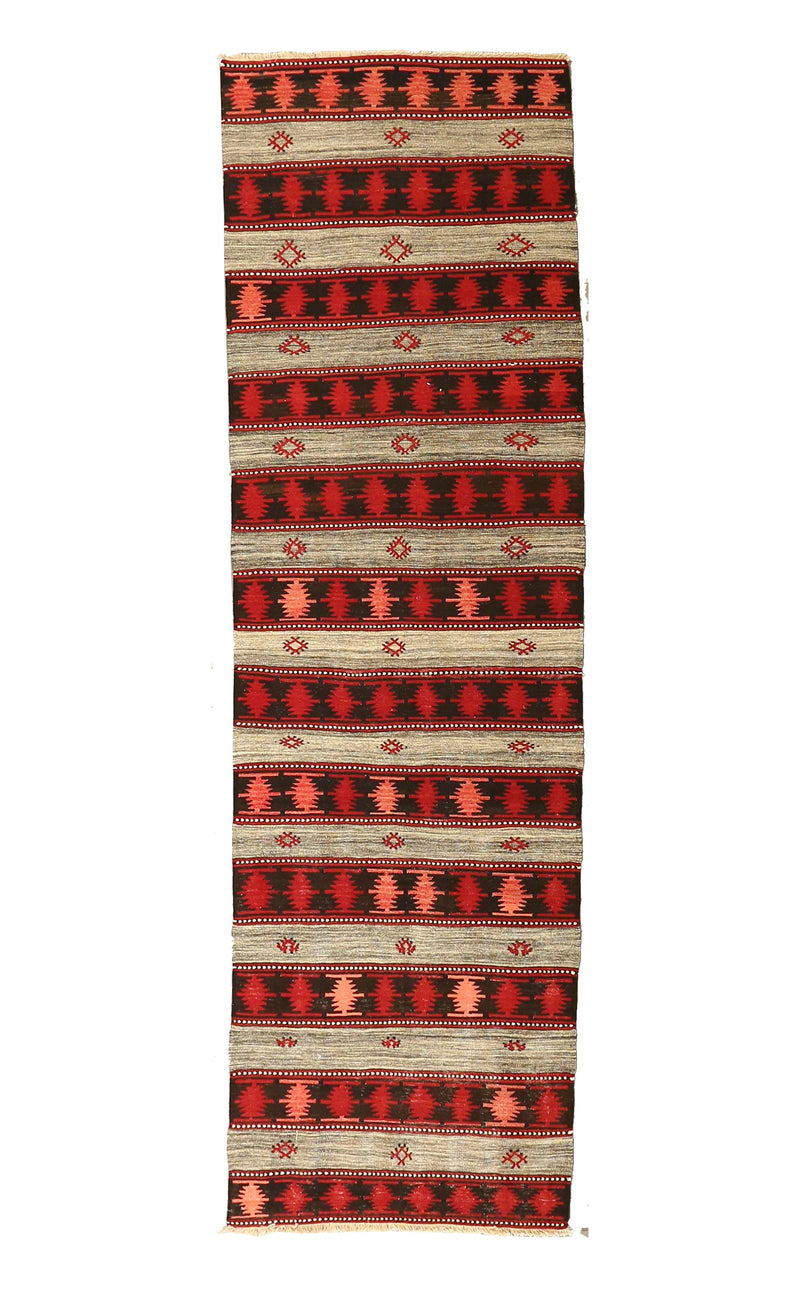 Vintage Kilim Wool Rug 3'5''x11'6''